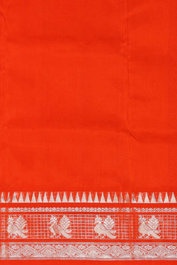 Image of Venkatagiri Silk Orange Saree