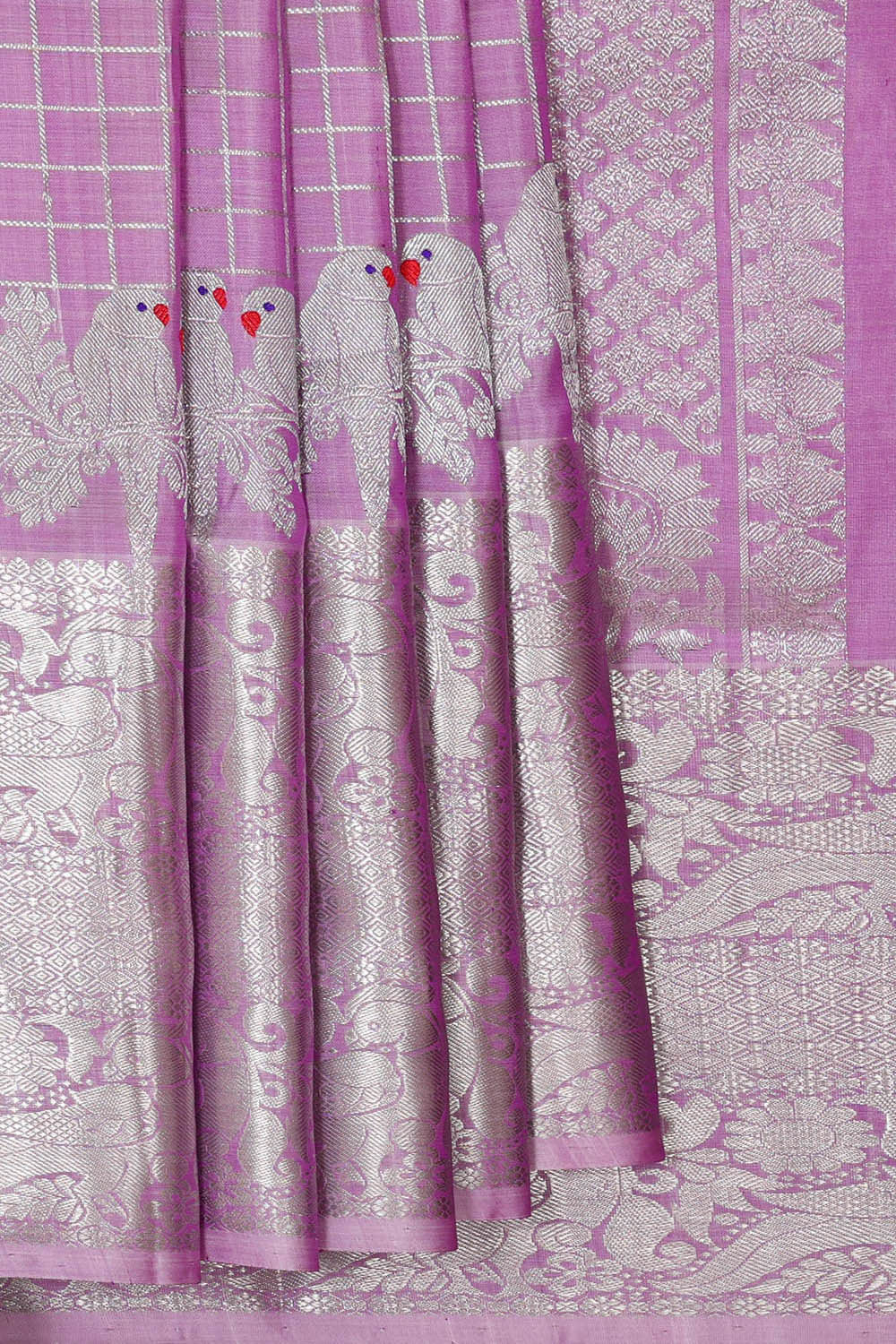 Image of Venkatagiri Silk Lavender Saree