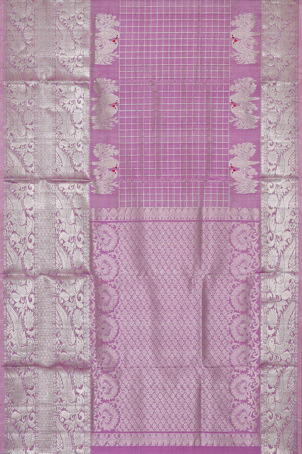 Image of Venkatagiri Silk Lavender Saree