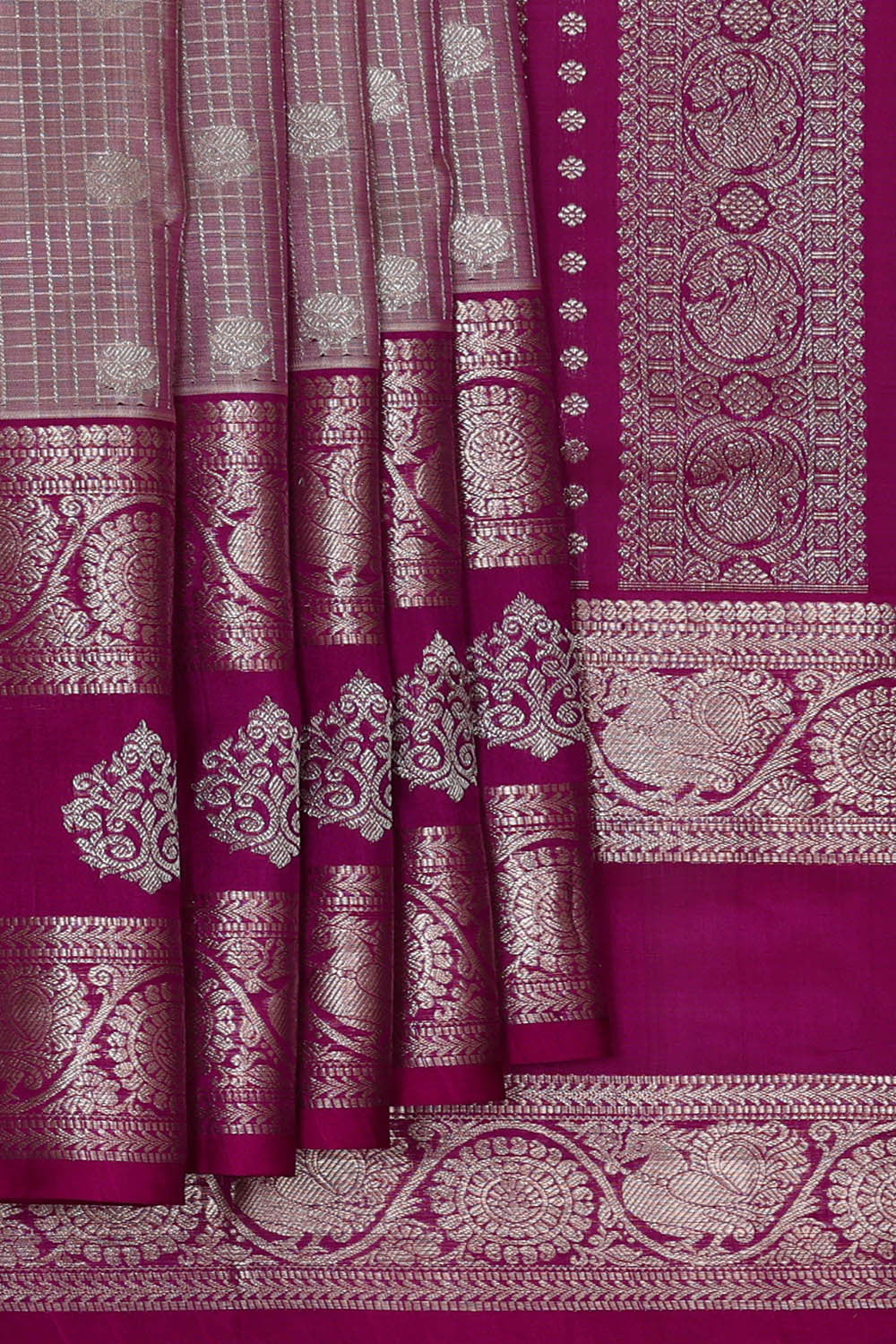 Image of Venkatagiri Silk Mauve Pink Saree