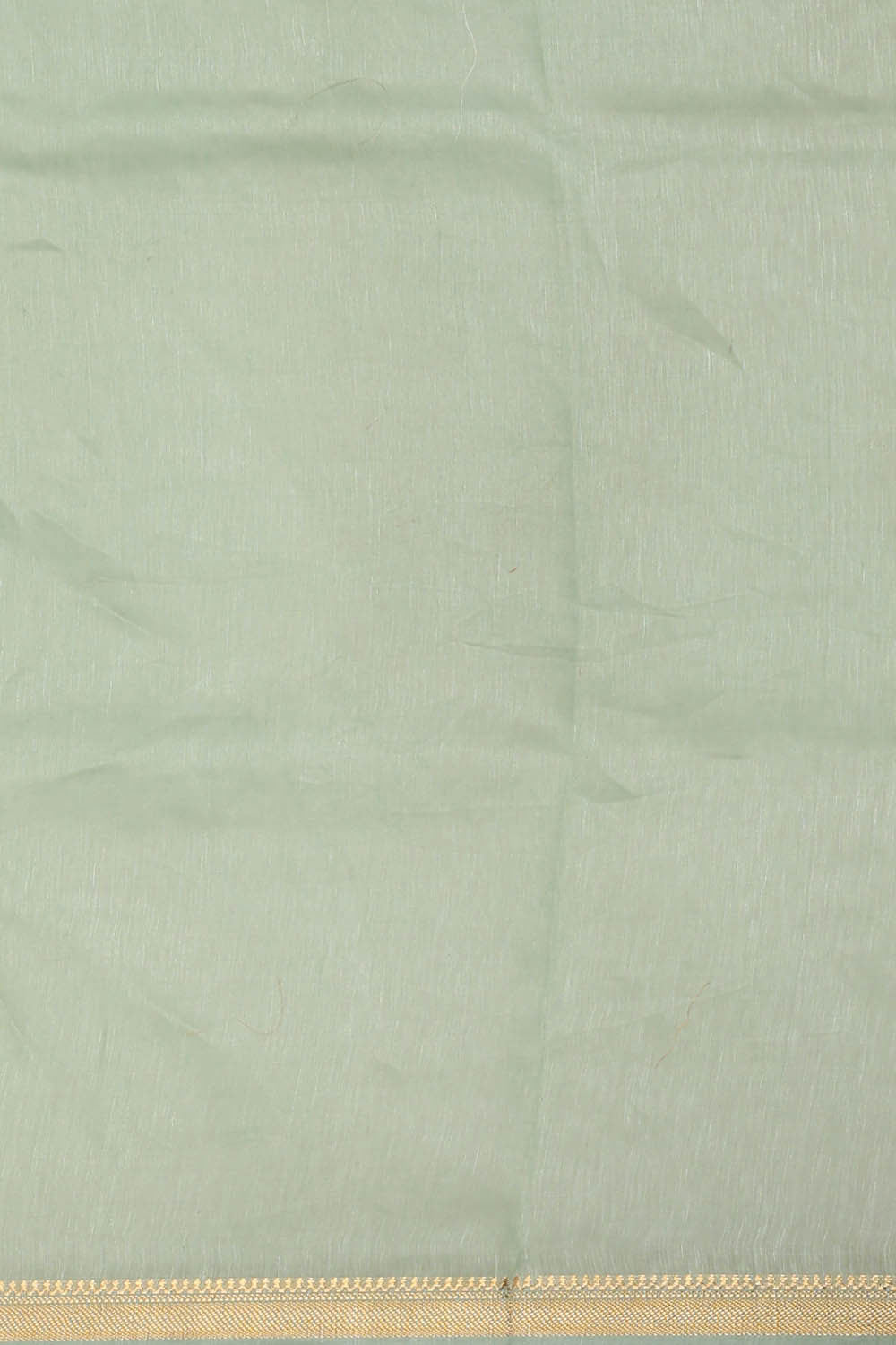 Image of Linen Light Mint Green Embroidered Saree