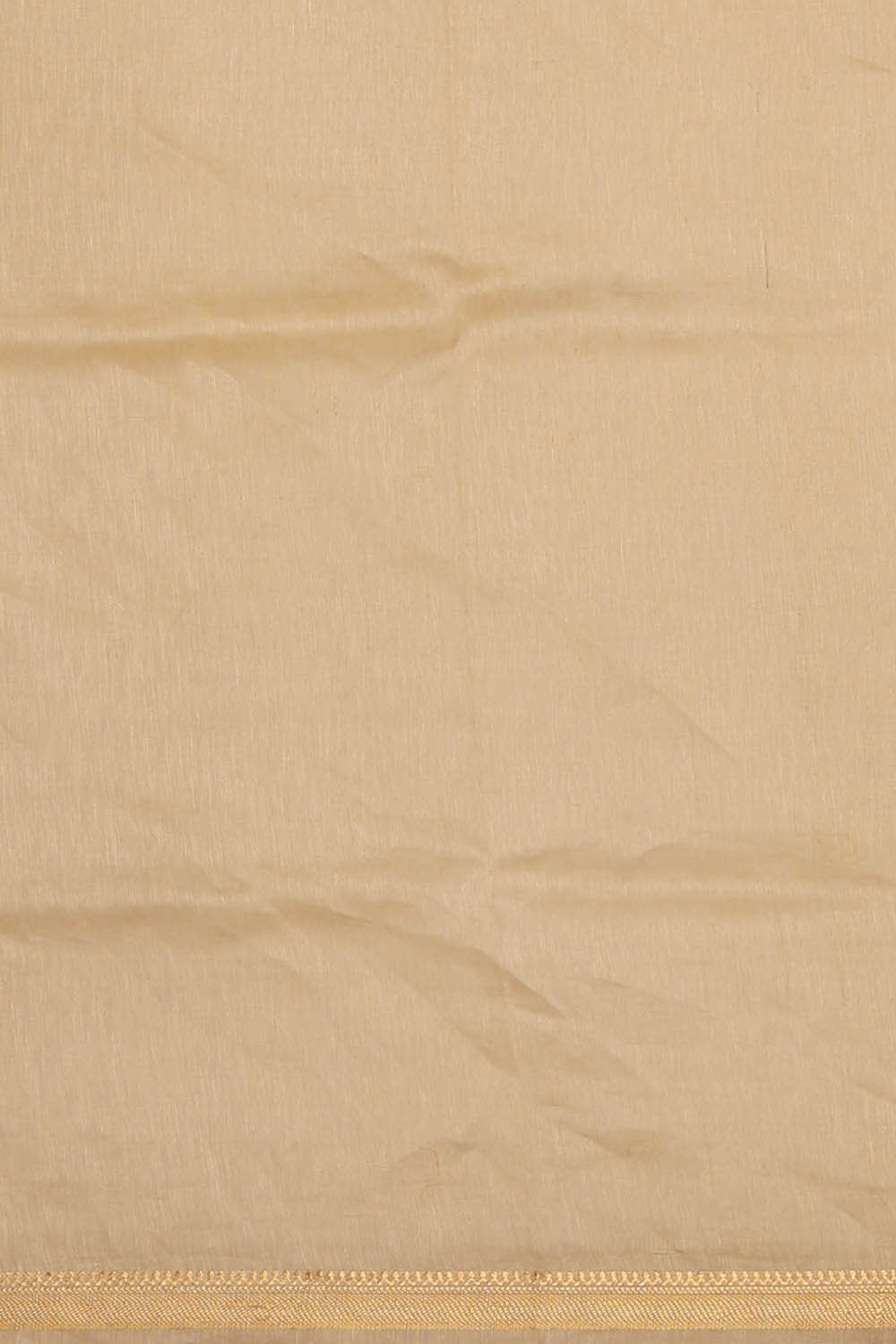 Image of Linen Cream Embroidered Saree