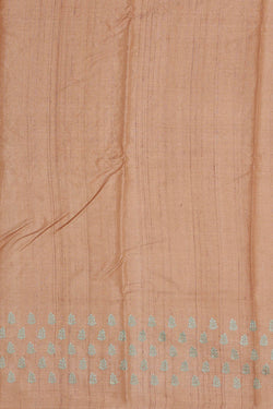 Image of Tussar Silk Pista Green Embroidered Saree
