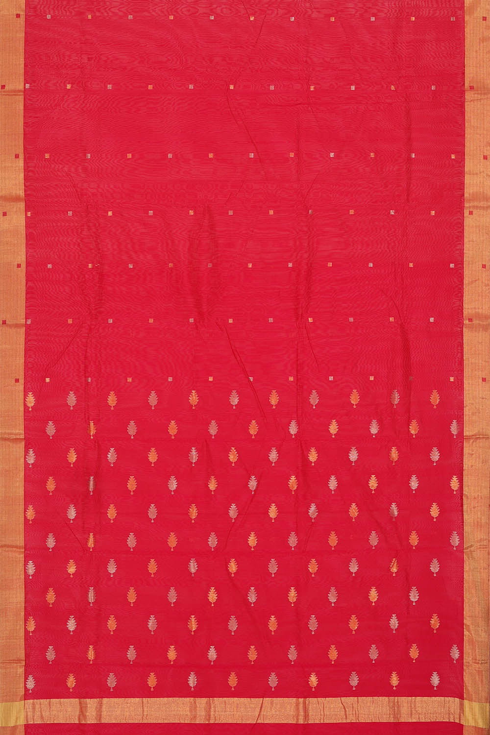 Image of Chanderi Cotton Silk Pink Saree