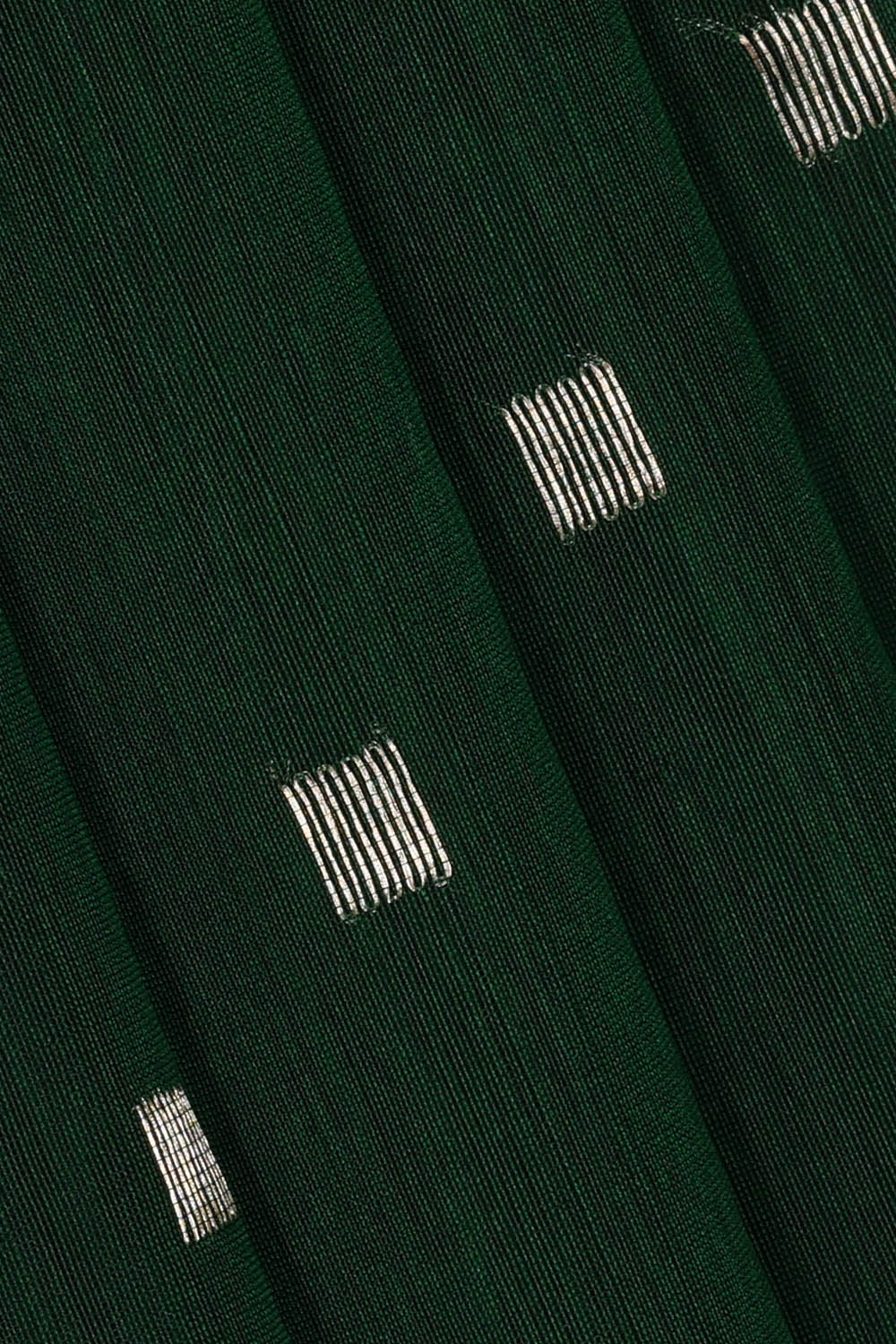 Image of Chanderi Cotton Silk Bottle Green Saree