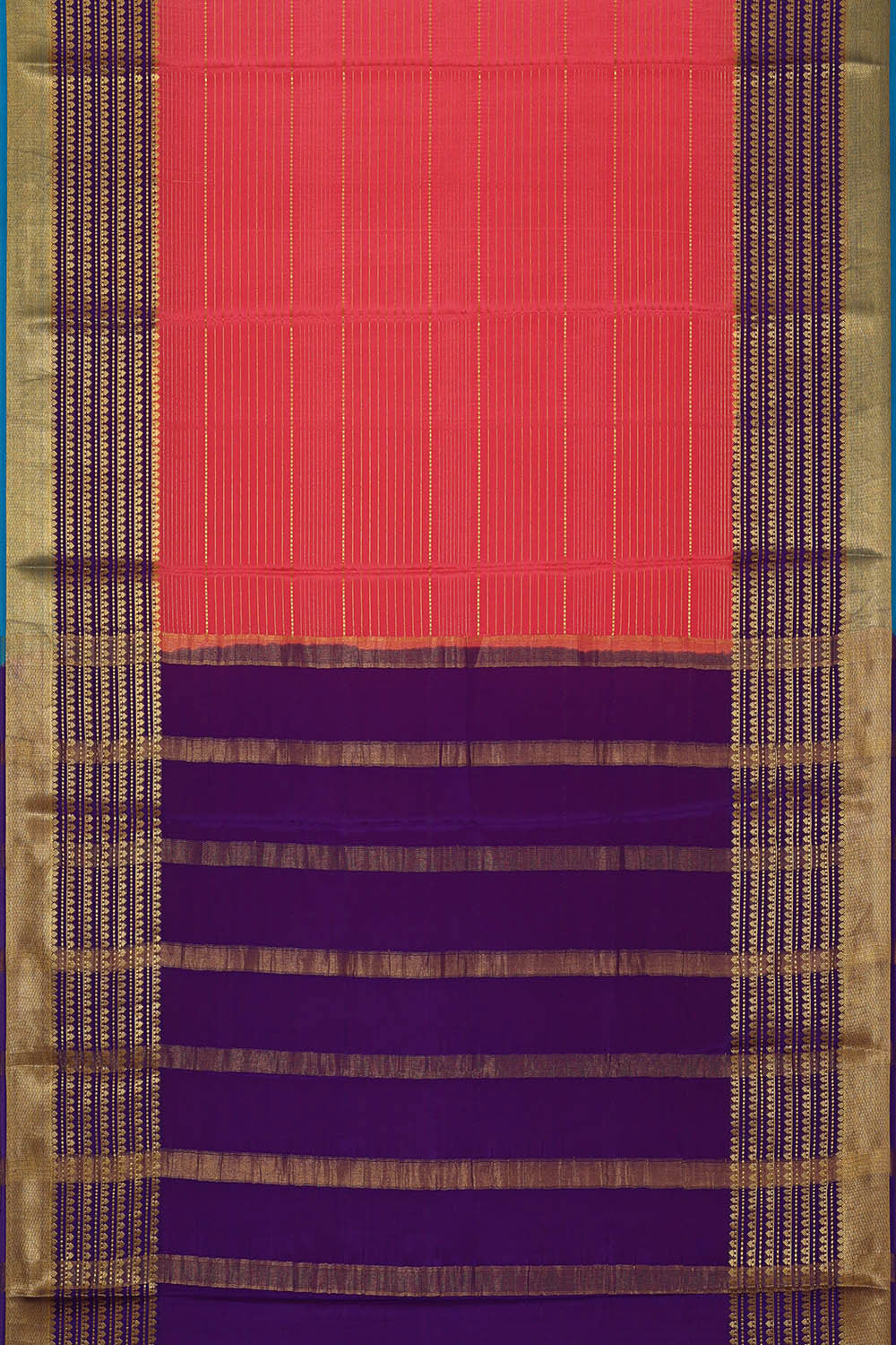 Image of Binny Crepe Dark Peach Pink Saree