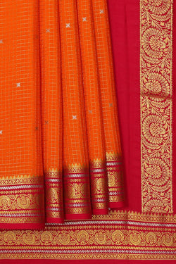 Image of Binny Crepe Orange Saree