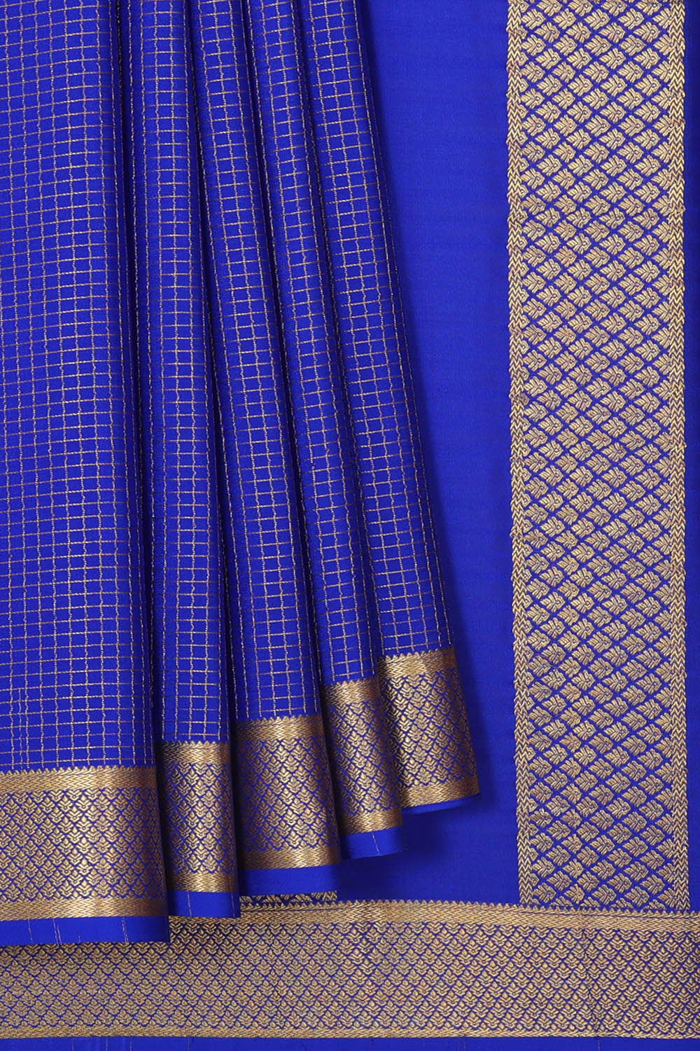 Binny Crepe Royal Blue Saree
