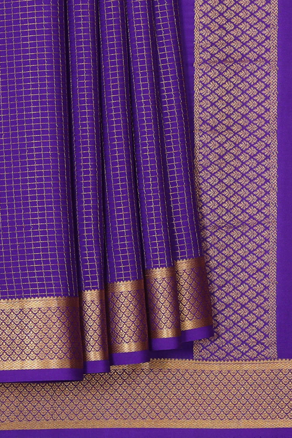 Binny Crepe Violet Blue Saree