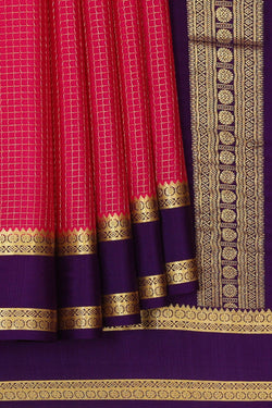 Image of Binny Crepe Pinkish Red Saree