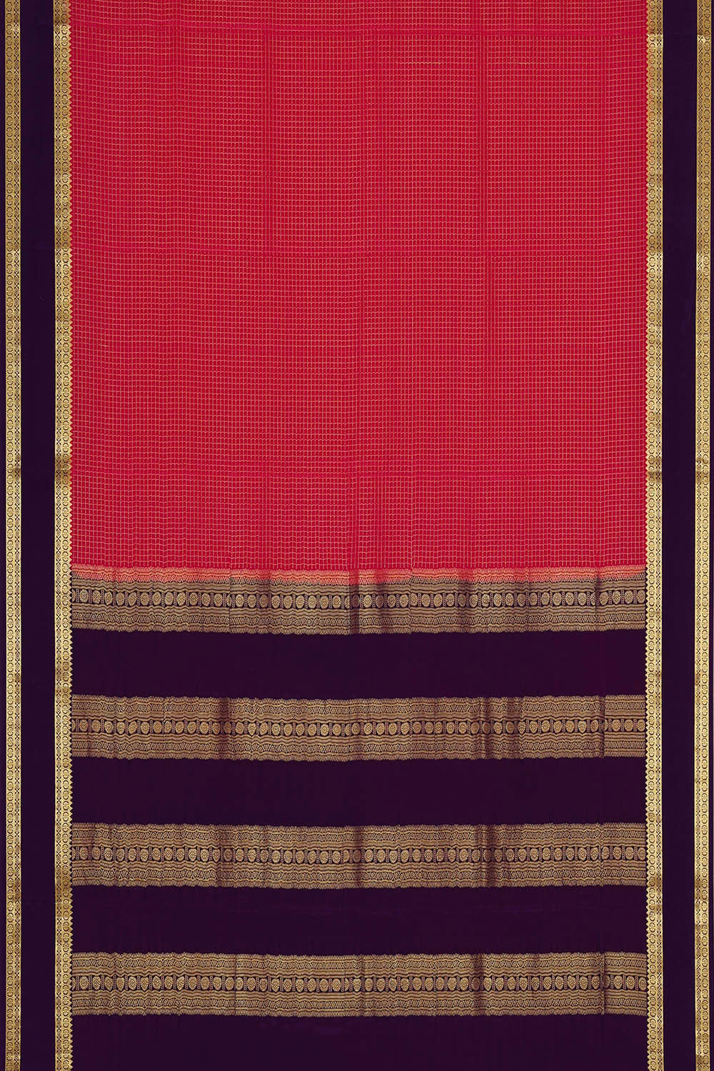 Image of Binny Crepe Pinkish Red Saree