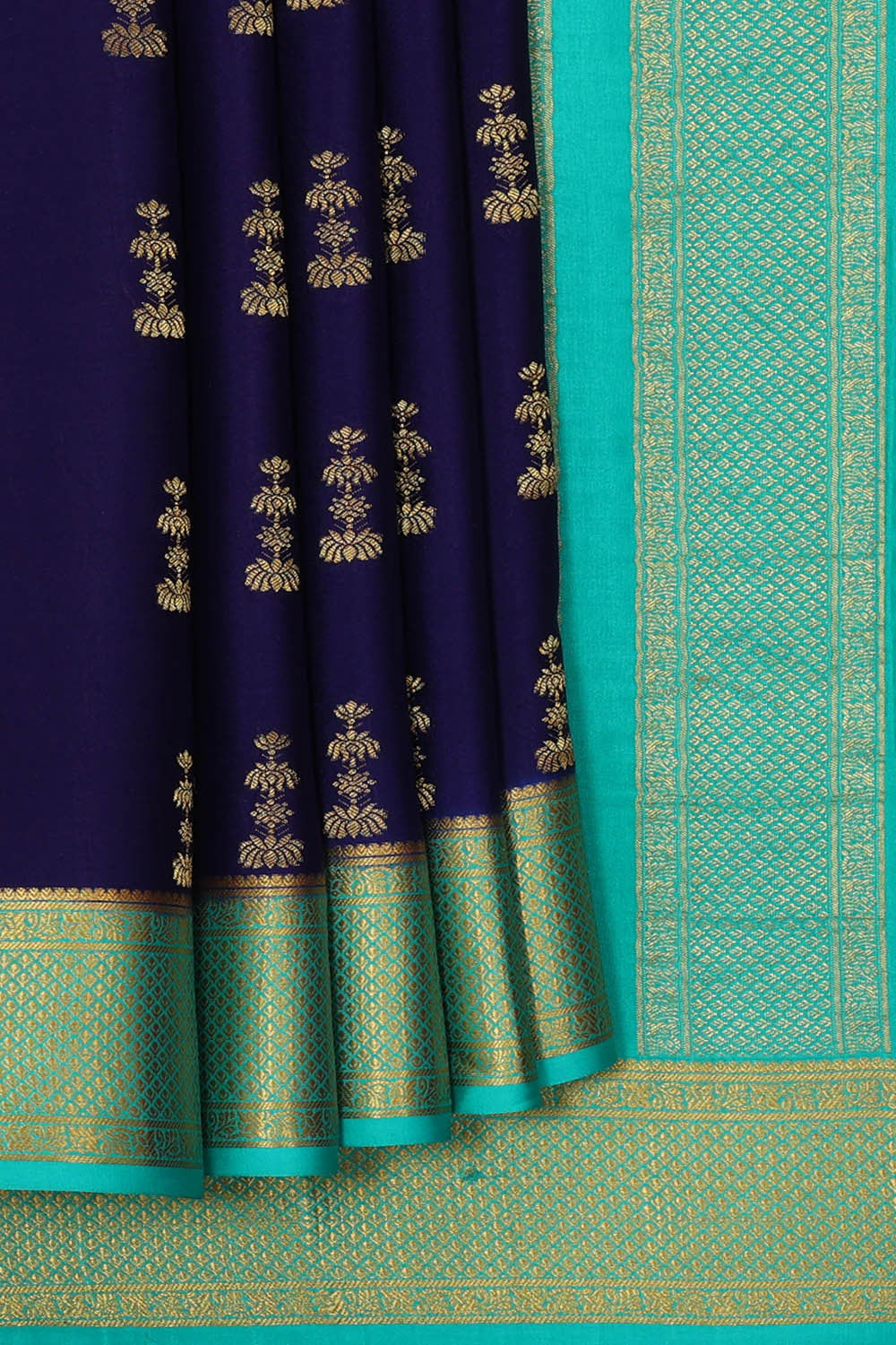 Image of Binny Crepe Dark Blue Saree