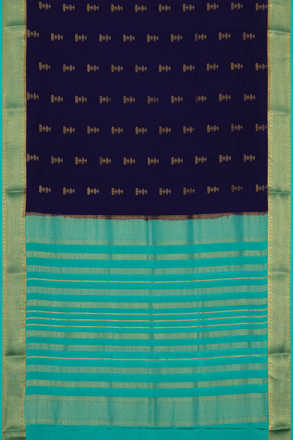 Image of Binny Crepe Dark Blue Saree
