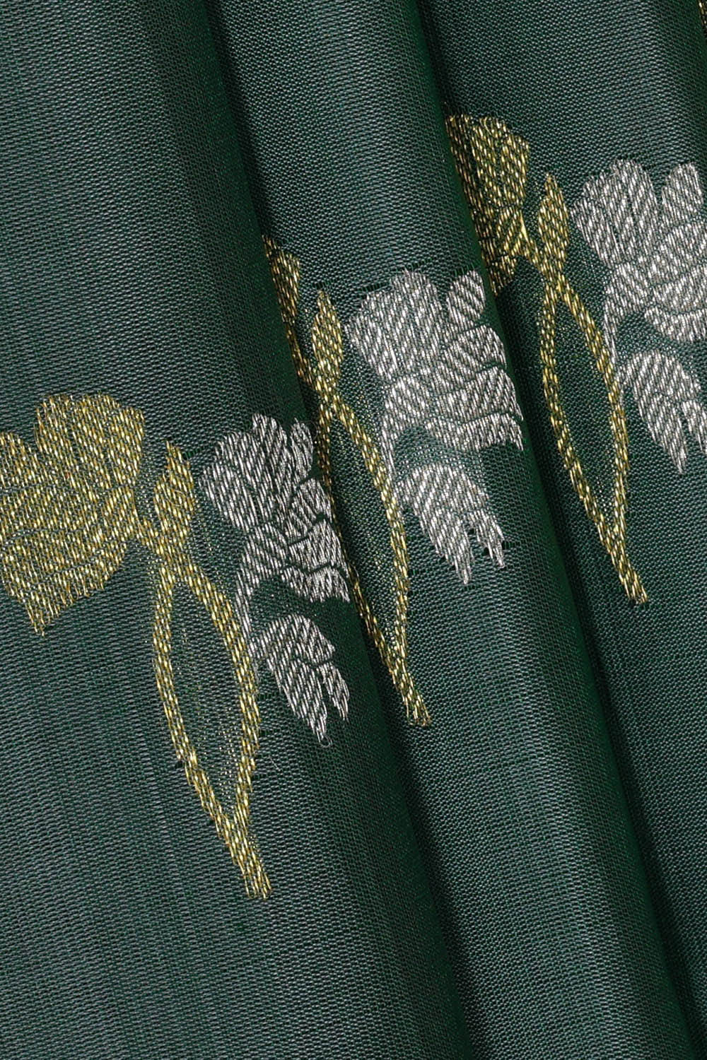 Venkatagiri Silk Teal Green Saree