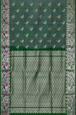 Image of Venkatagiri Silk Teal Green Saree