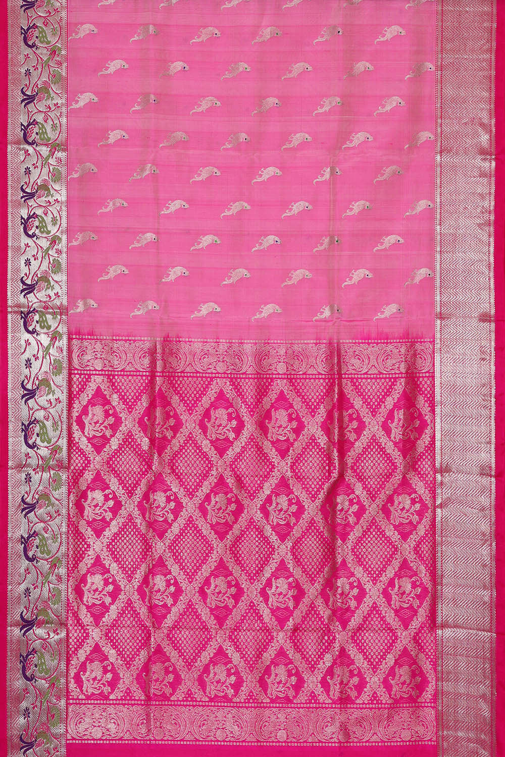 Image of Venkatagiri Silk Pink Saree