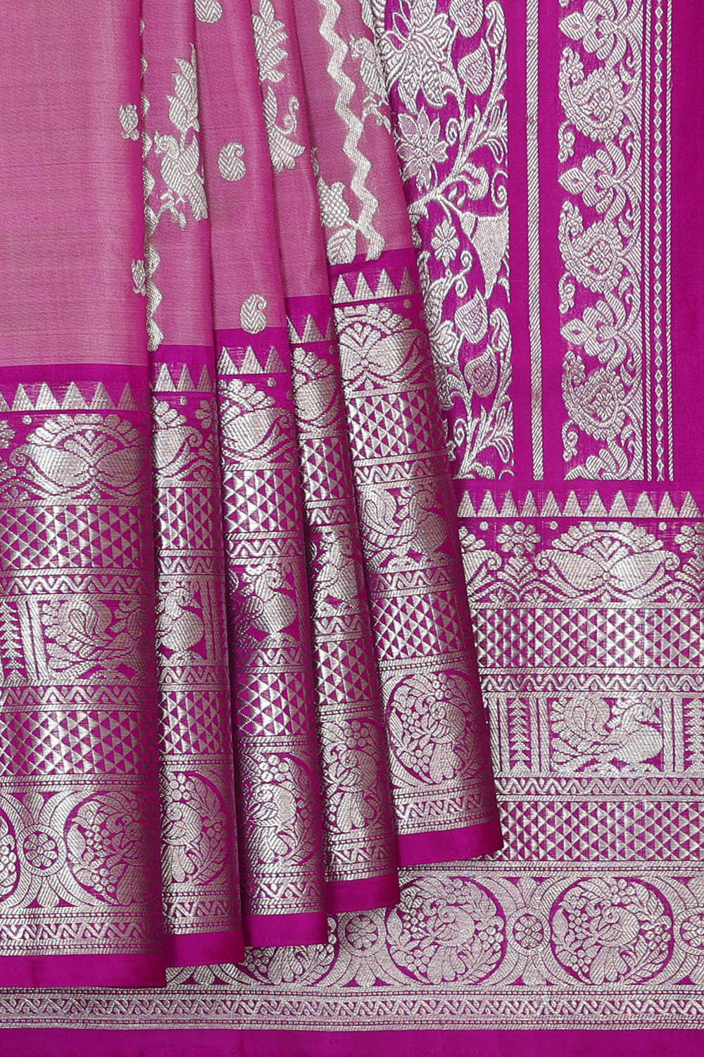 Image of Venkatagiri Silk Onion Pink Saree