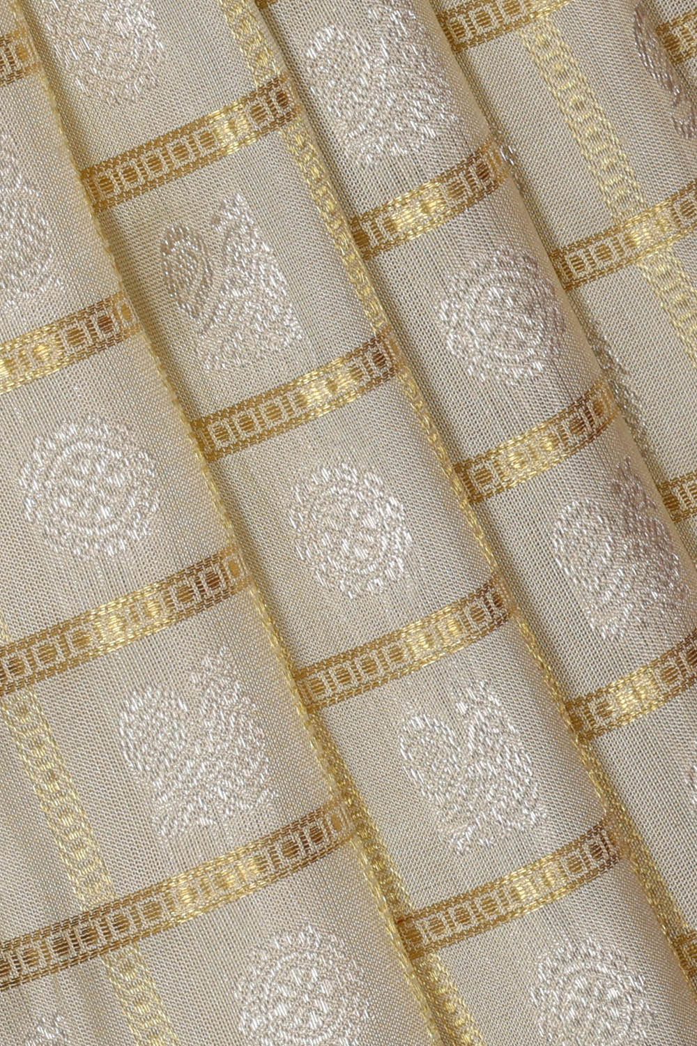 Image of Venkatagiri Silk Cream Saree