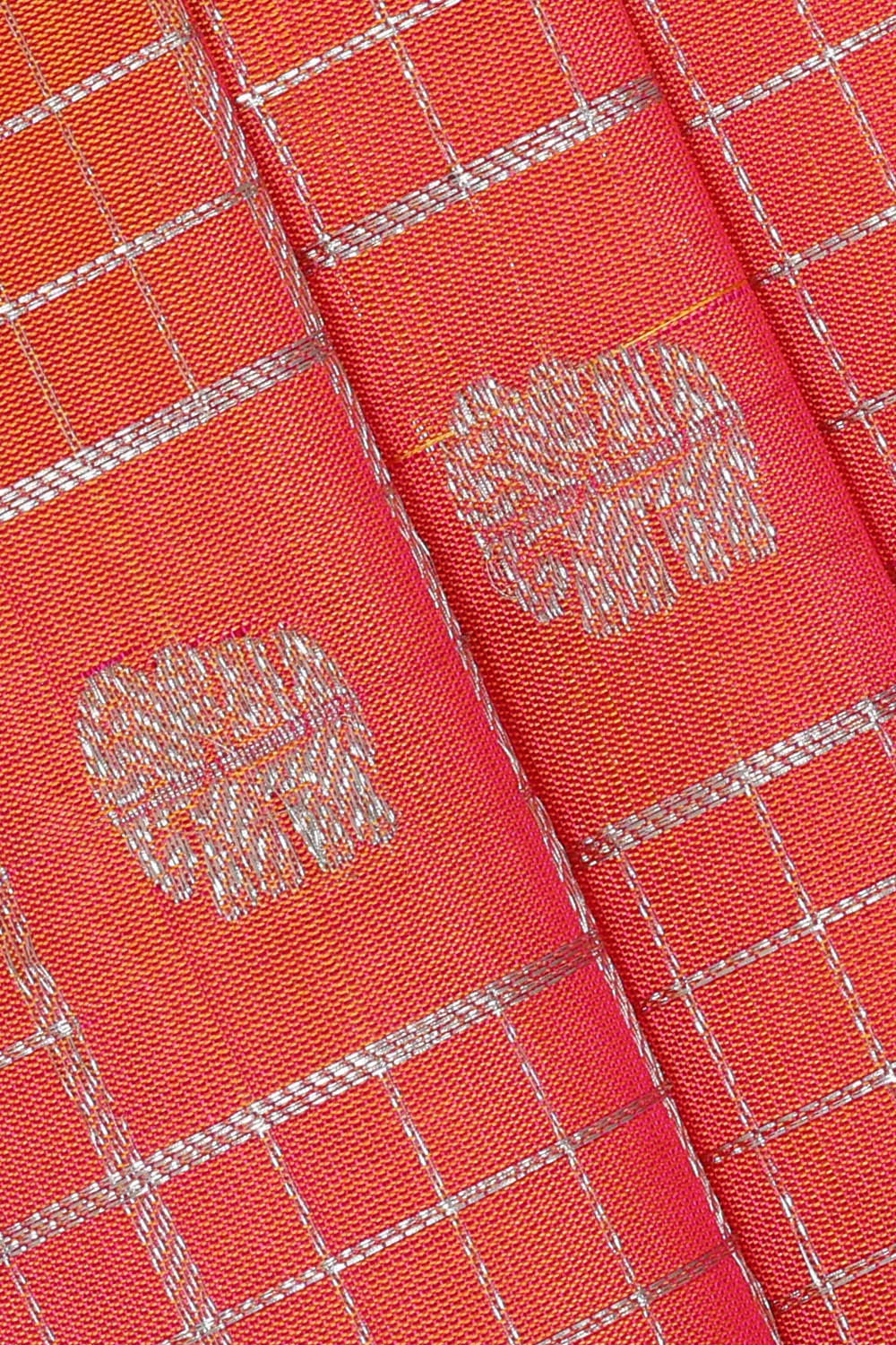 Venkatagiri Silk Orange Saree