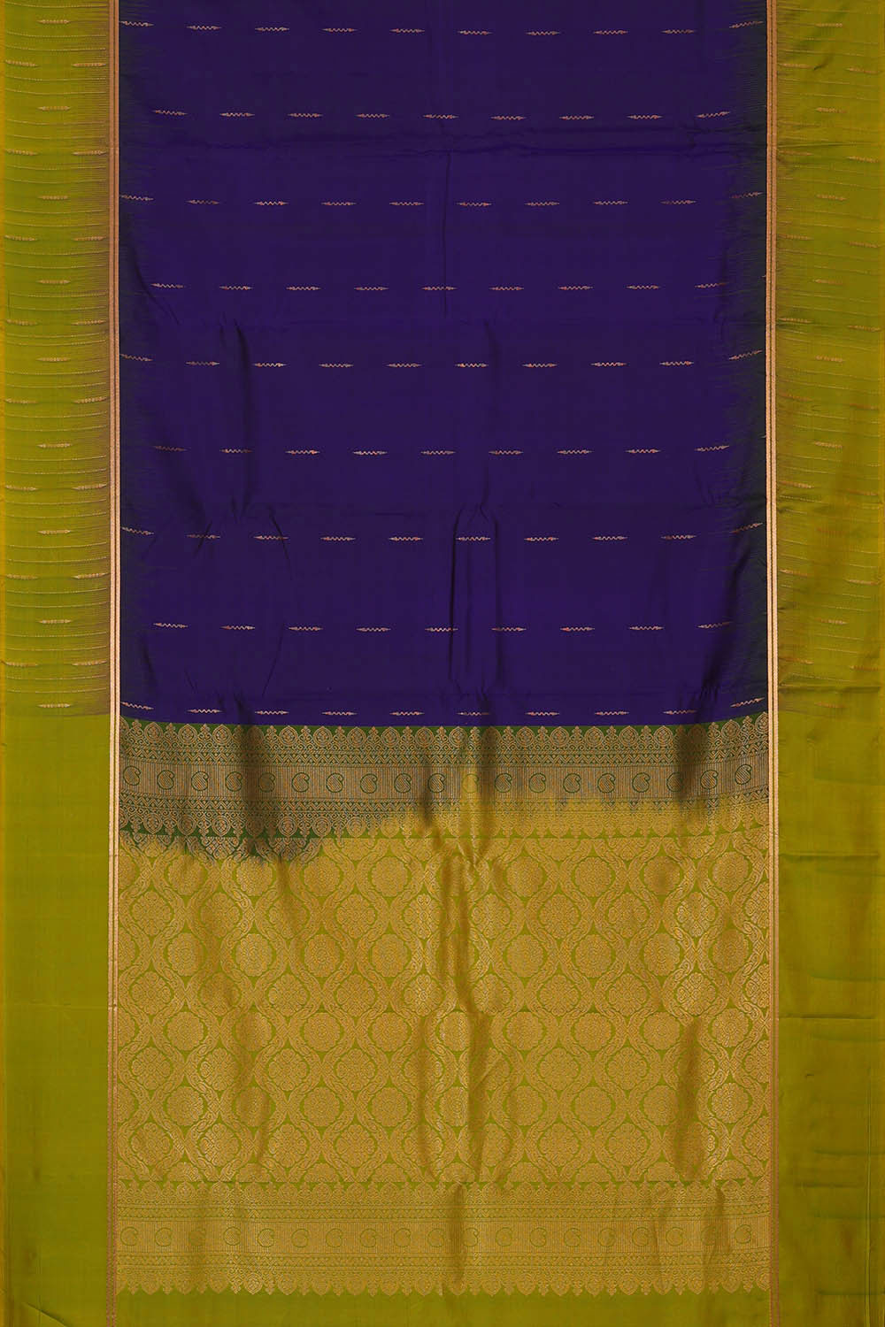 Kanchipattu Violet Blue Brocade Saree