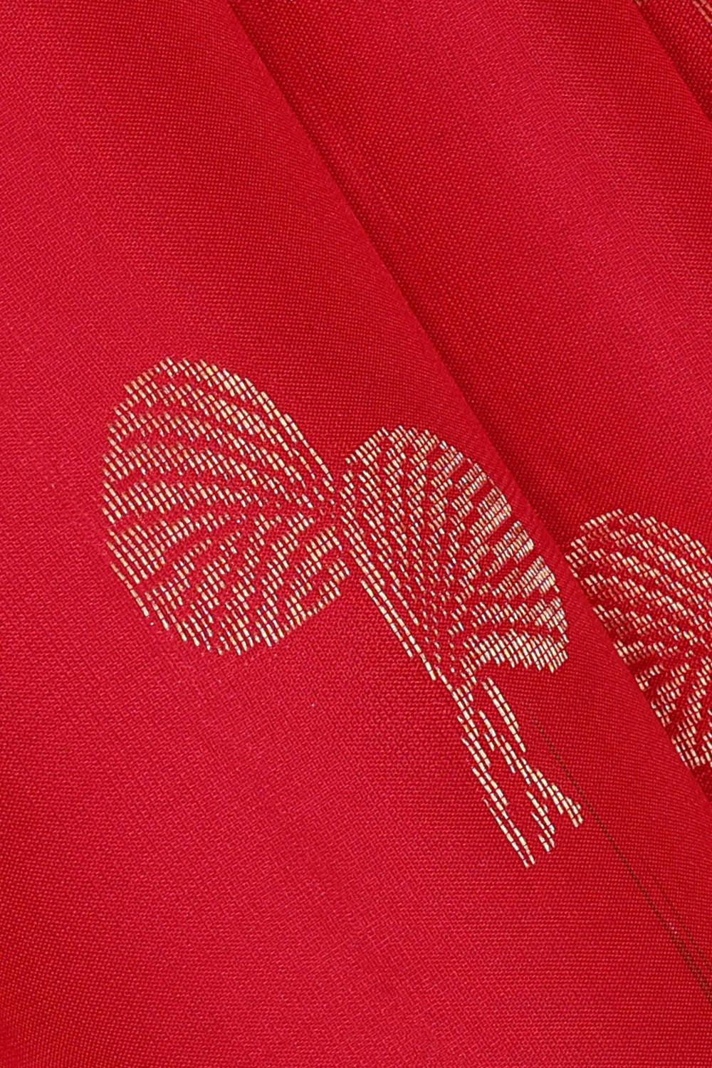 Image of Kanchipattu Pinkish Red Brocade Saree