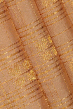 Image of Kanchipattu Light Peach Brocade Saree