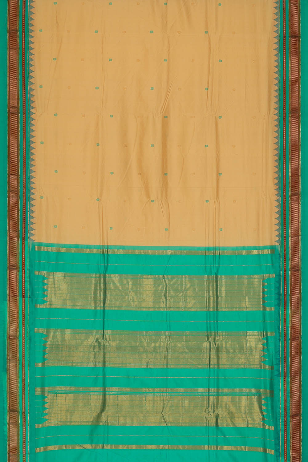 Image of Beige Narayanpet Silk Saree