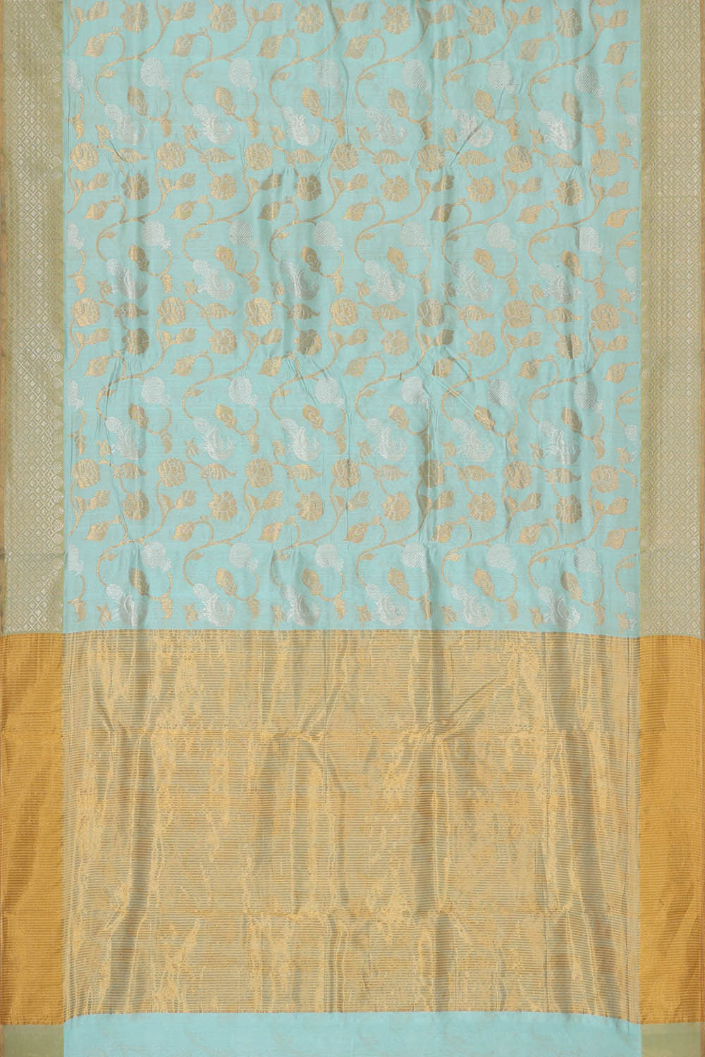 Chanderi Silk Ice Blue Saree