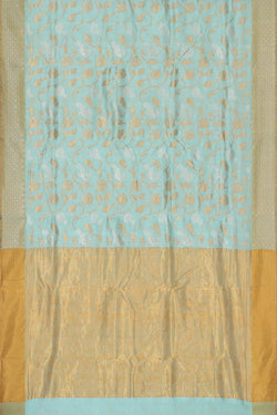 Image of Chanderi Silk Ice Blue Saree