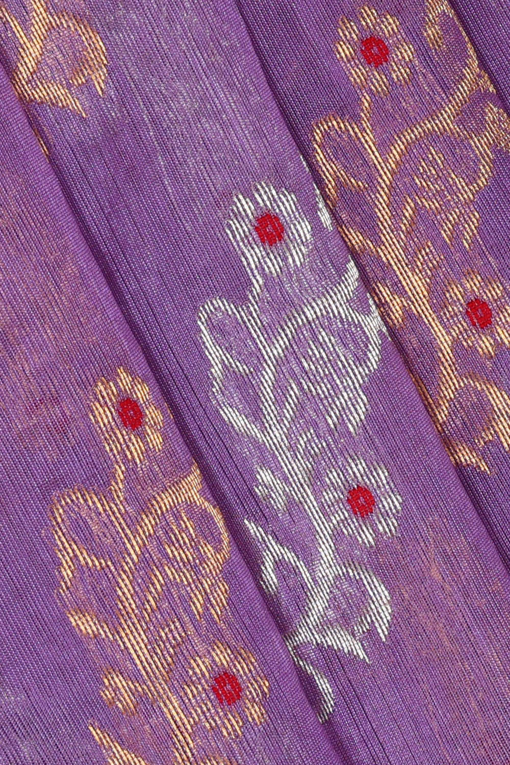 Image of Chanderi Silk Lavender Saree