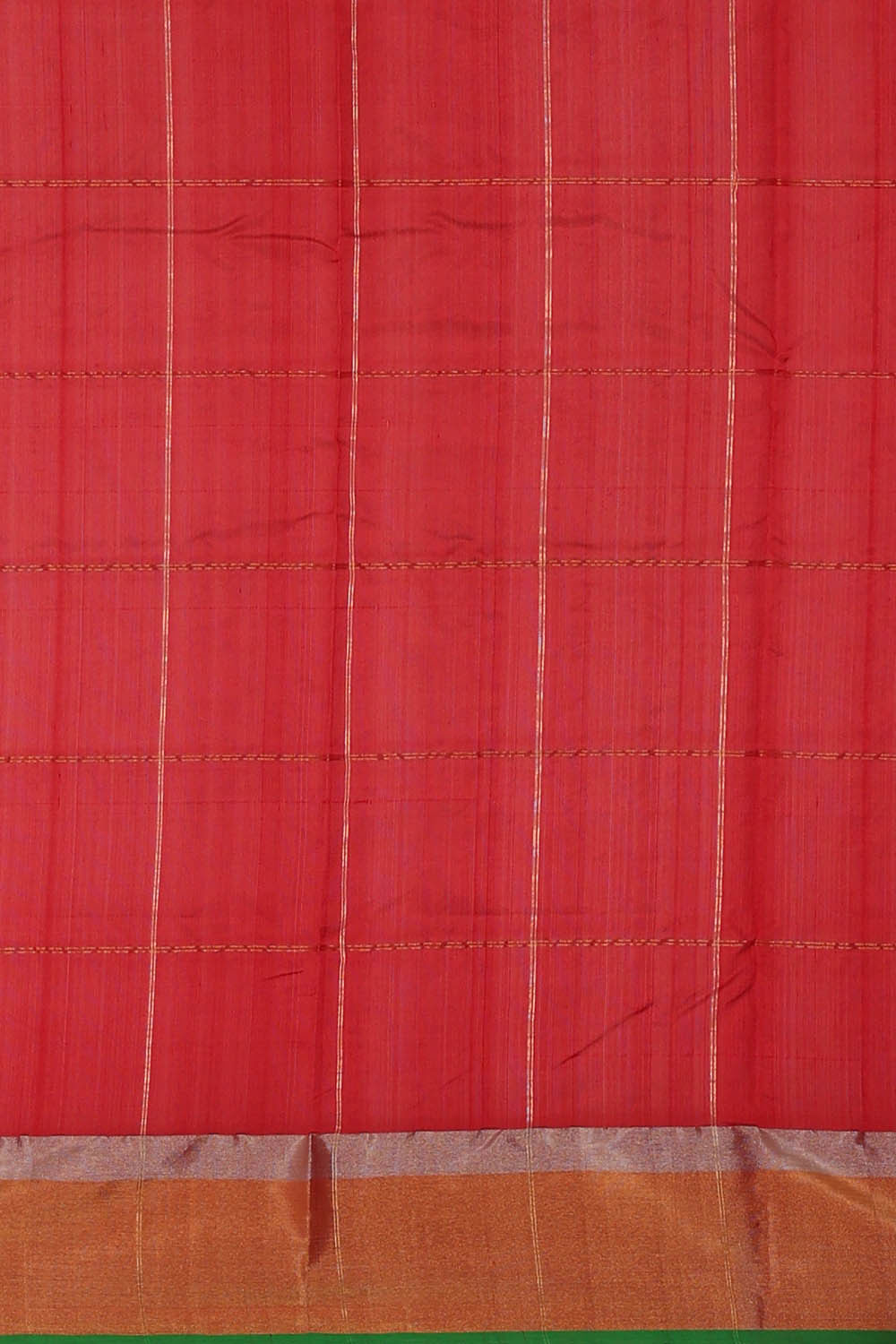 Image of Chanderi Silk Red Saree