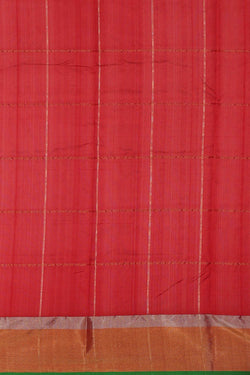 Image of Chanderi Silk Red Saree