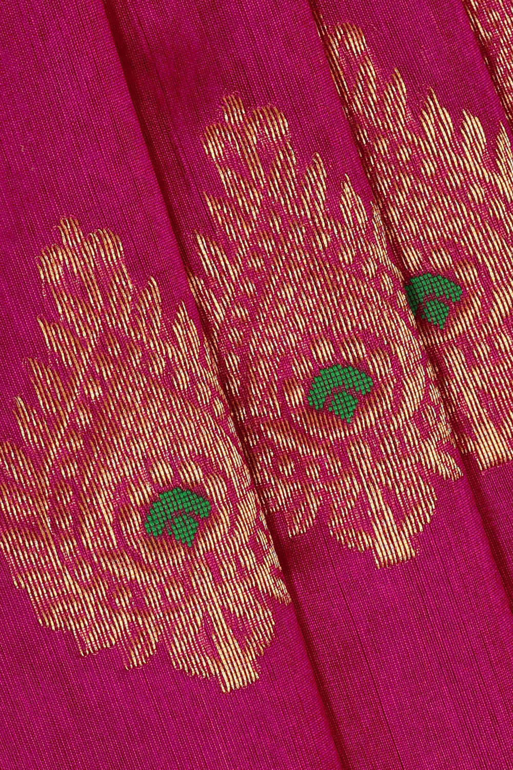 Image of Chanderi Silk Magenta Saree