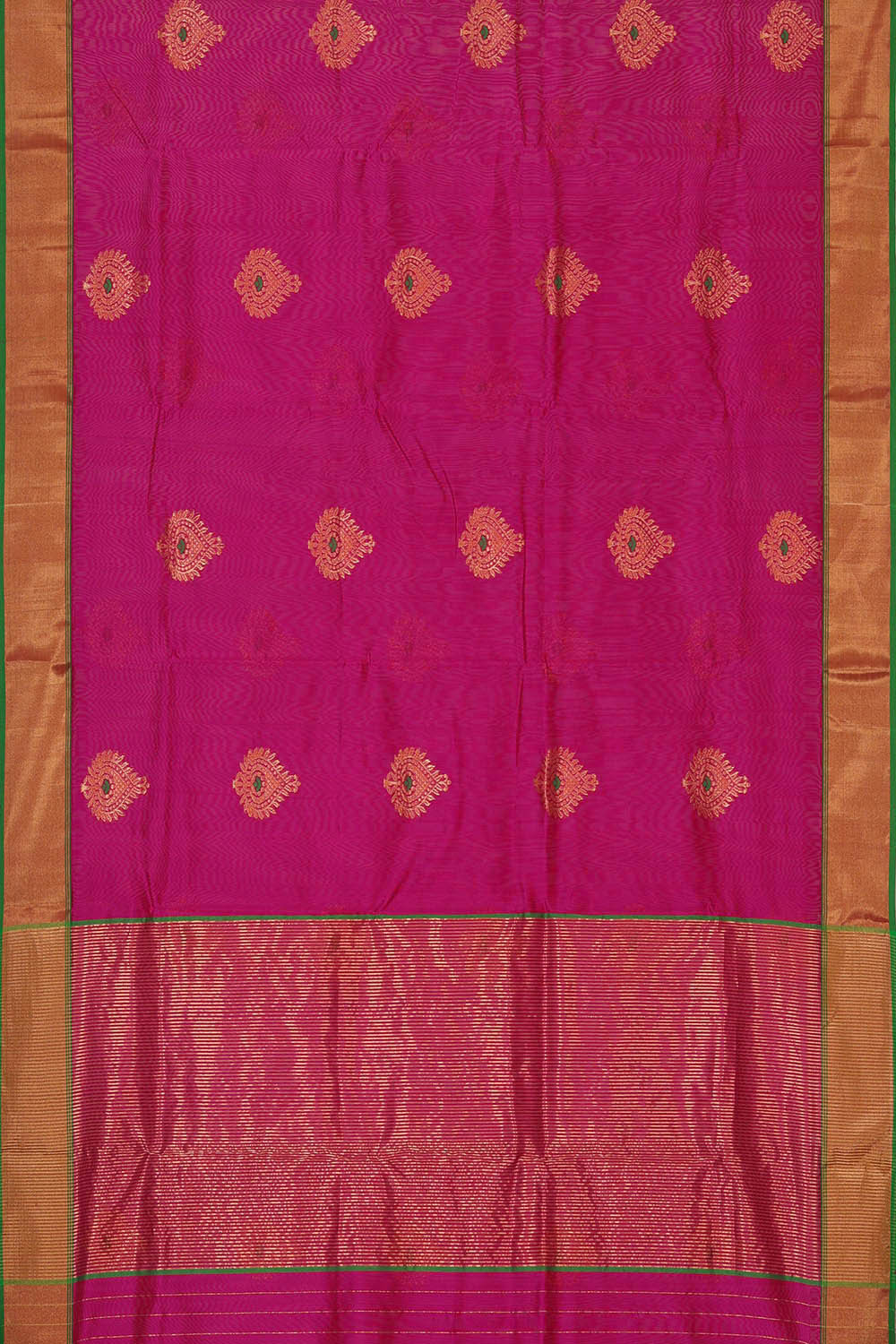 Chanderi Silk Magenta Saree