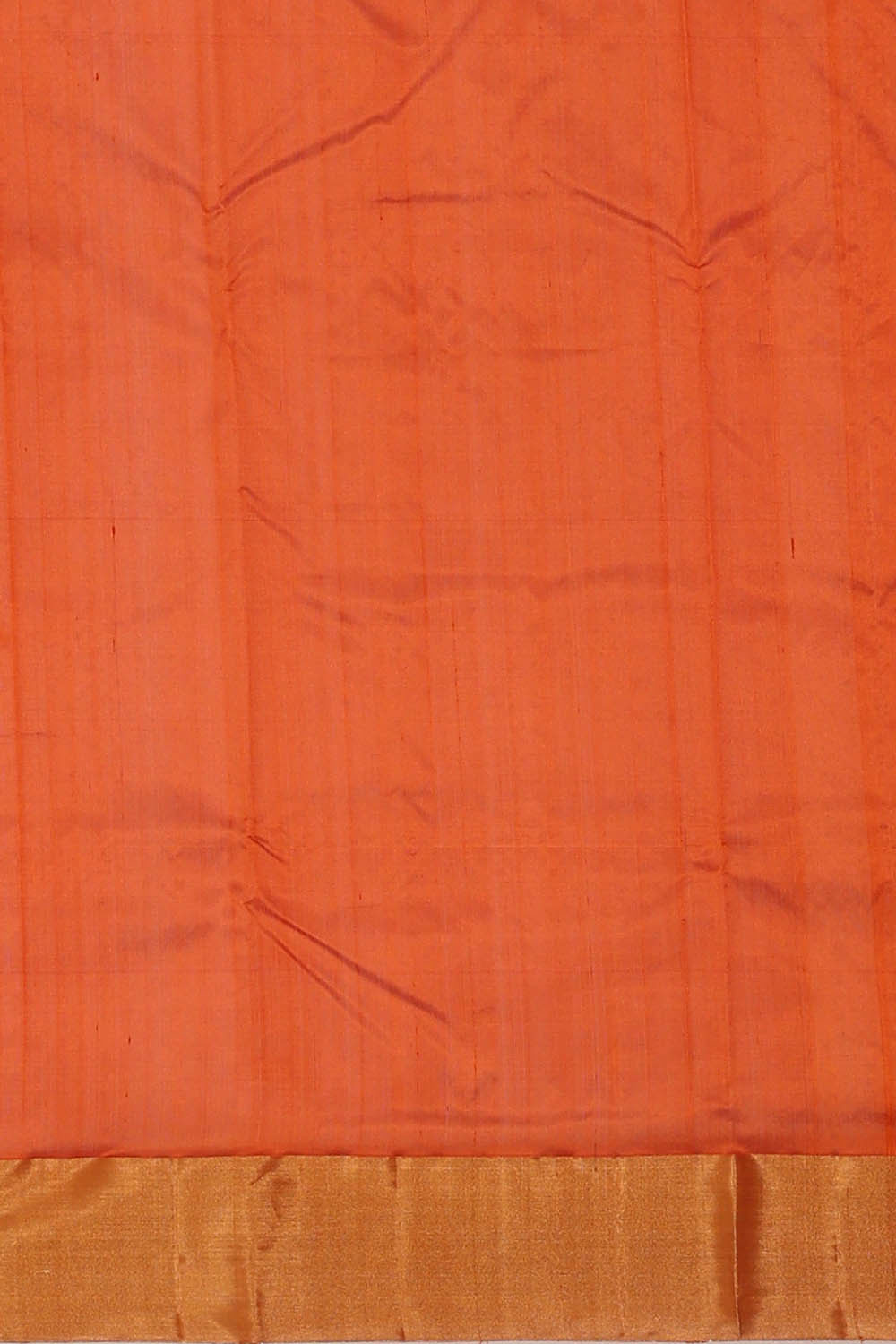 Chanderi Silk Dark Orange Saree
