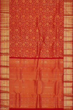 Image of Kanchipattu Red Brocade Saree