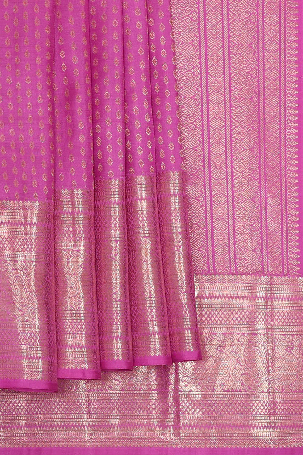 Kanchipattu Lavender Pink Brocade Saree
