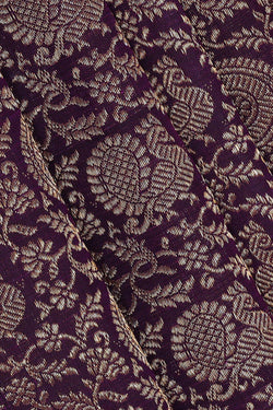 Image of Kanchipattu Purple Brocade Saree