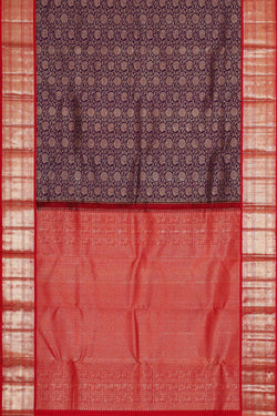 Image of Kanchipattu Purple Brocade Saree