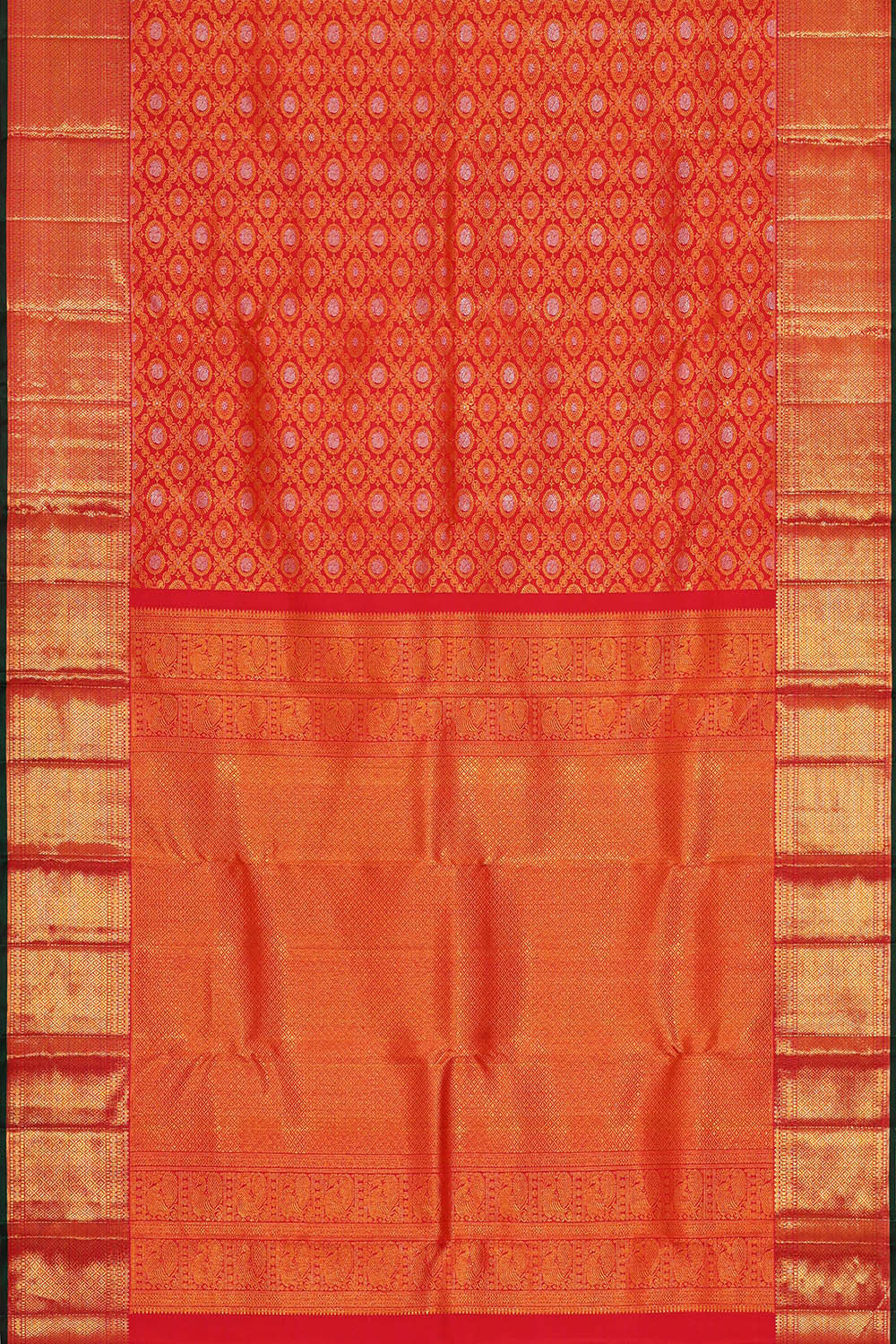 Image of Kanchipattu Red Brocade Saree