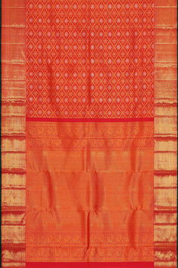 Image of Kanchipattu Red Brocade Saree