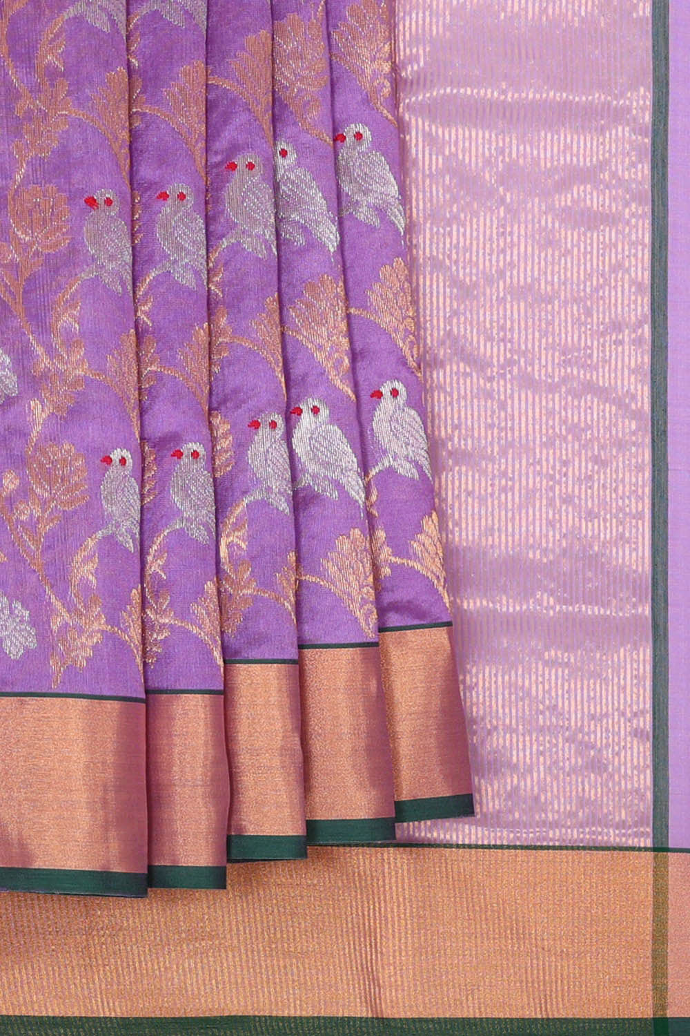 Image of Chanderi Silk Lavender Saree