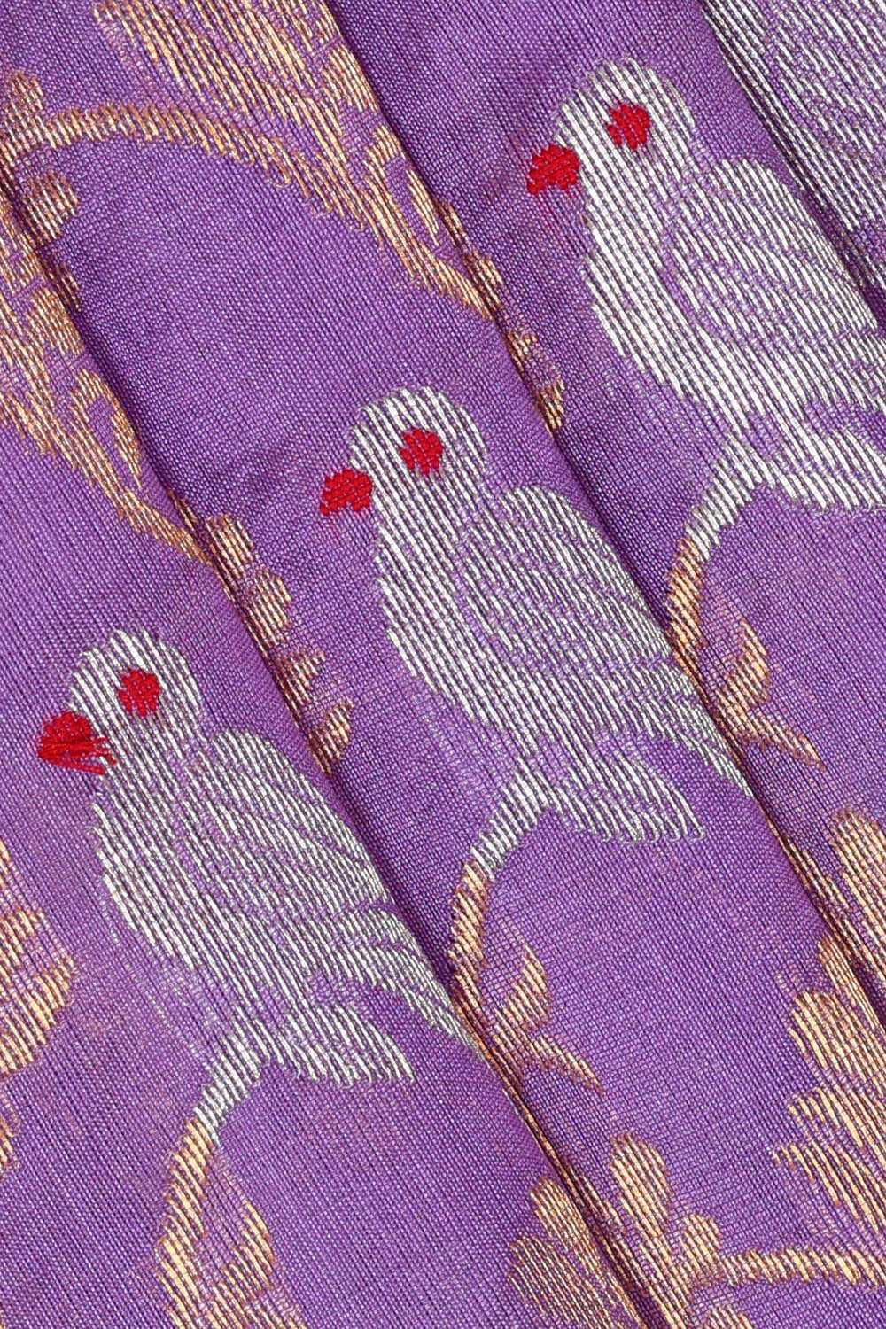 Image of Chanderi Silk Lavender Saree