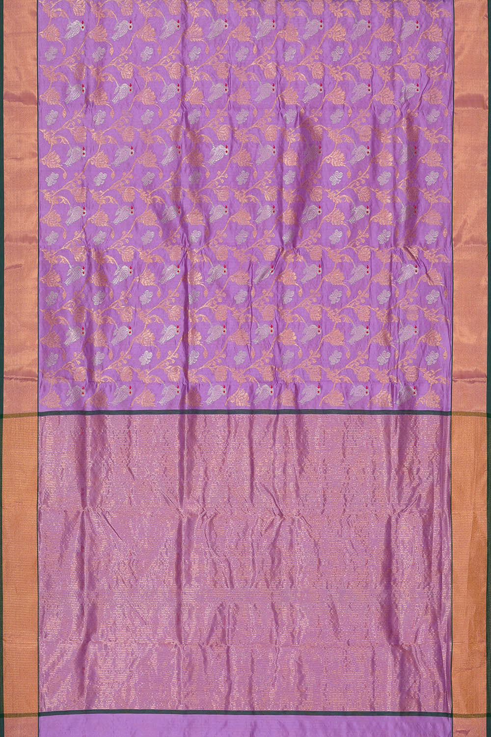 Image of Chanderi Silk Lavender Saree