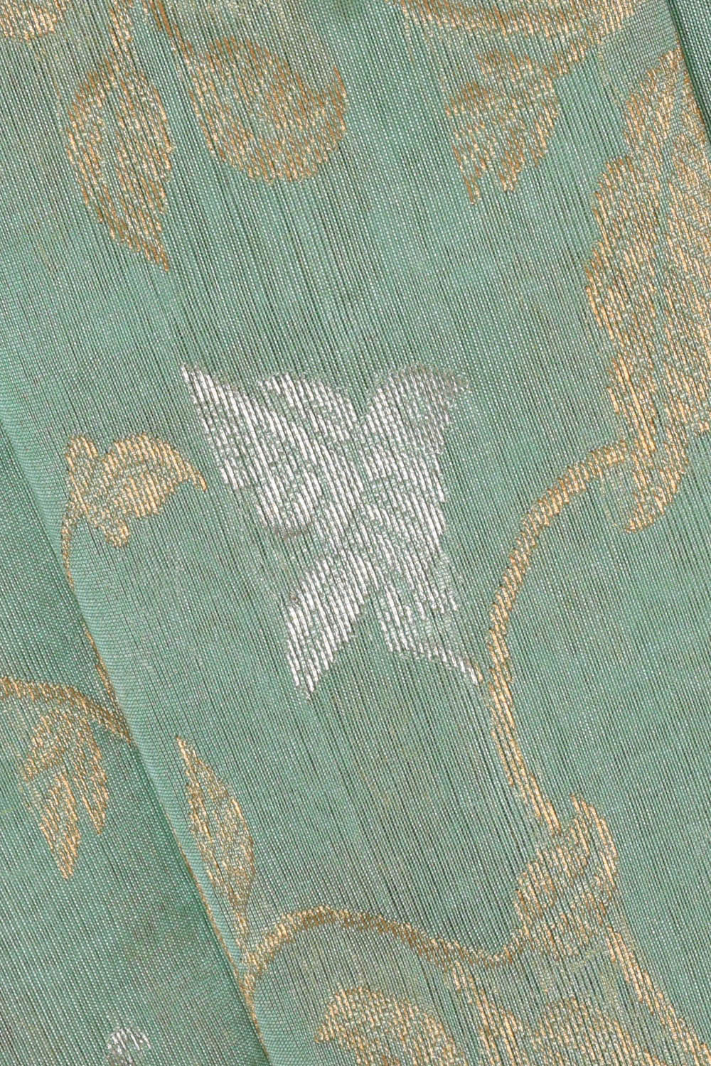 Image of Chanderi Silk Mint Green Saree