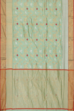 Image of Chanderi Silk Mint Green Saree