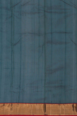 Image of Chanderi Silk Dark Peacock Blue Saree