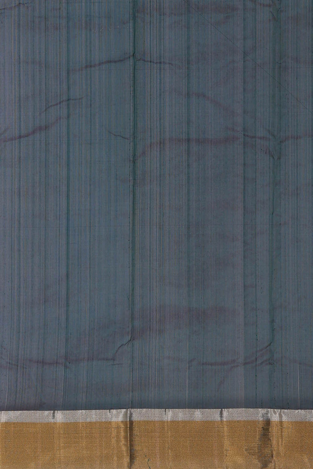 Image of Chanderi Silk Dark Peacock Blue Saree