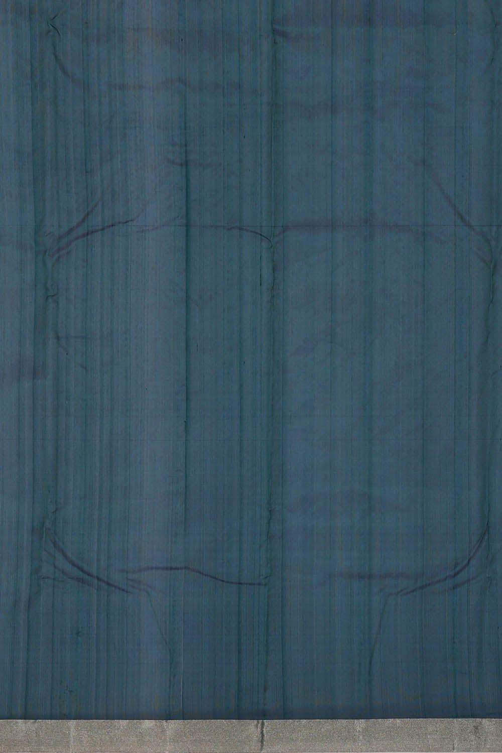 Image of Chanderi Silk Dark Peacock Blue Saree