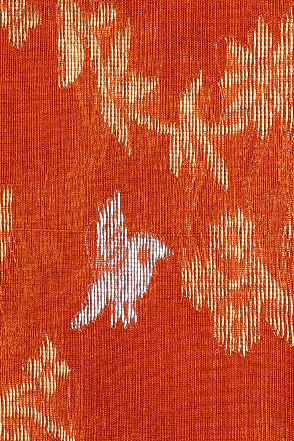 Chanderi Silk Dark Orange Saree